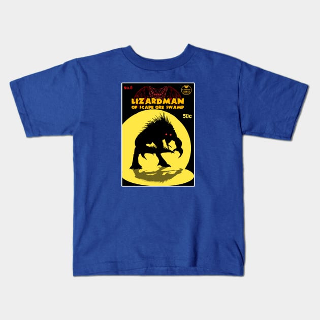 LIZARDMAN OF SCAPE ORE SWAMP COMIC Kids T-Shirt by theanomalius_merch